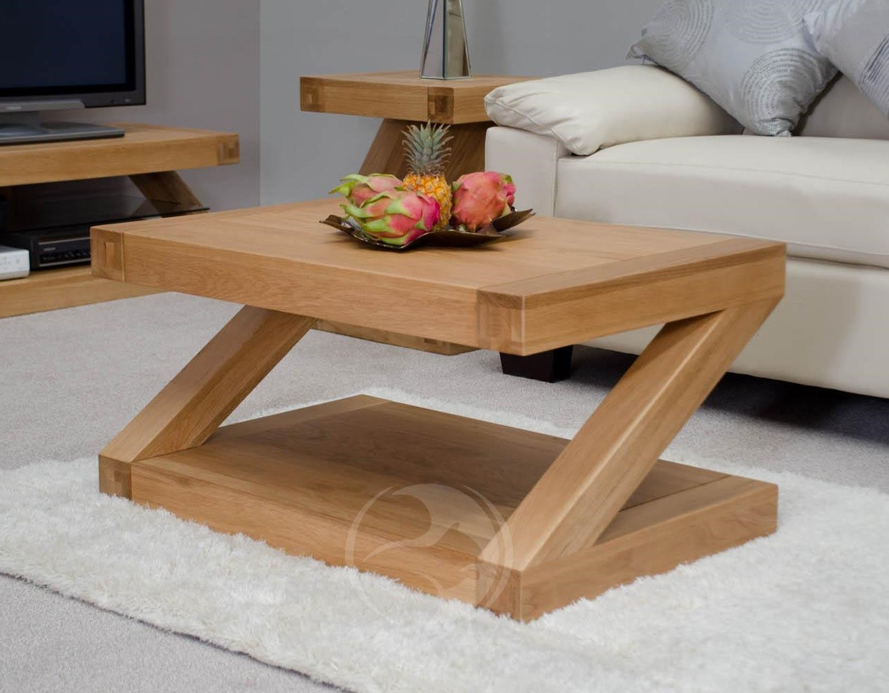 Z Shape Solid Oak Coffee Table Oak Furniture Uk with dimensions 1273 X 993