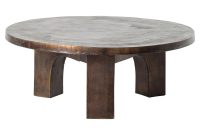 Ziah Industrial Loft Antique Rust Round Coffee Table Kathy Kuo Home pertaining to size 1000 X 1000