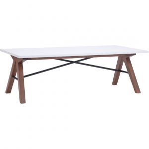 Zuo Modern Saints Coffee Table In Walnut And White Zuo 100145 in sizing 1100 X 1100