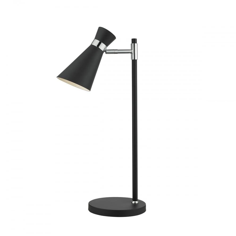 Ashworth Matte Black And Chrome Modern Desk Lamp regarding size 1000 X 1000
