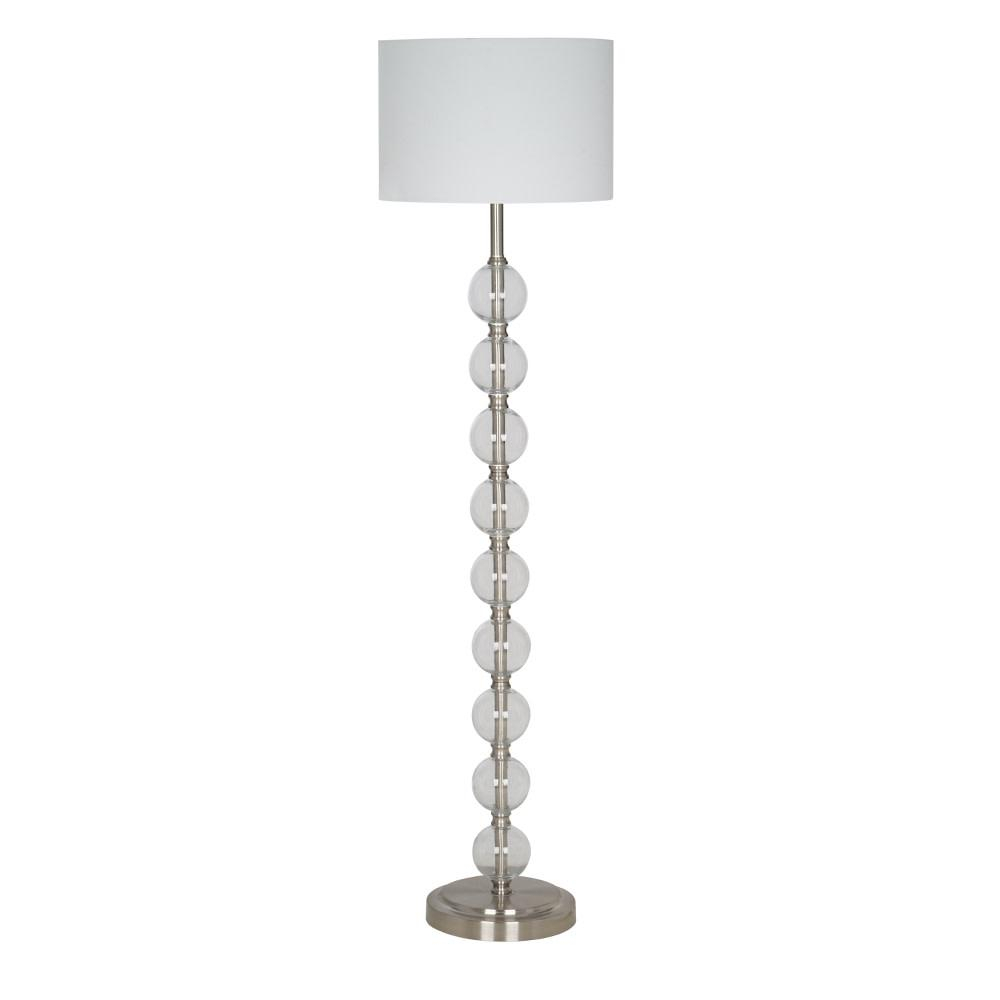 Cresswell 58 In Clear Glass Modern Floor Lamp And Led Bulb with regard to dimensions 1000 X 1000