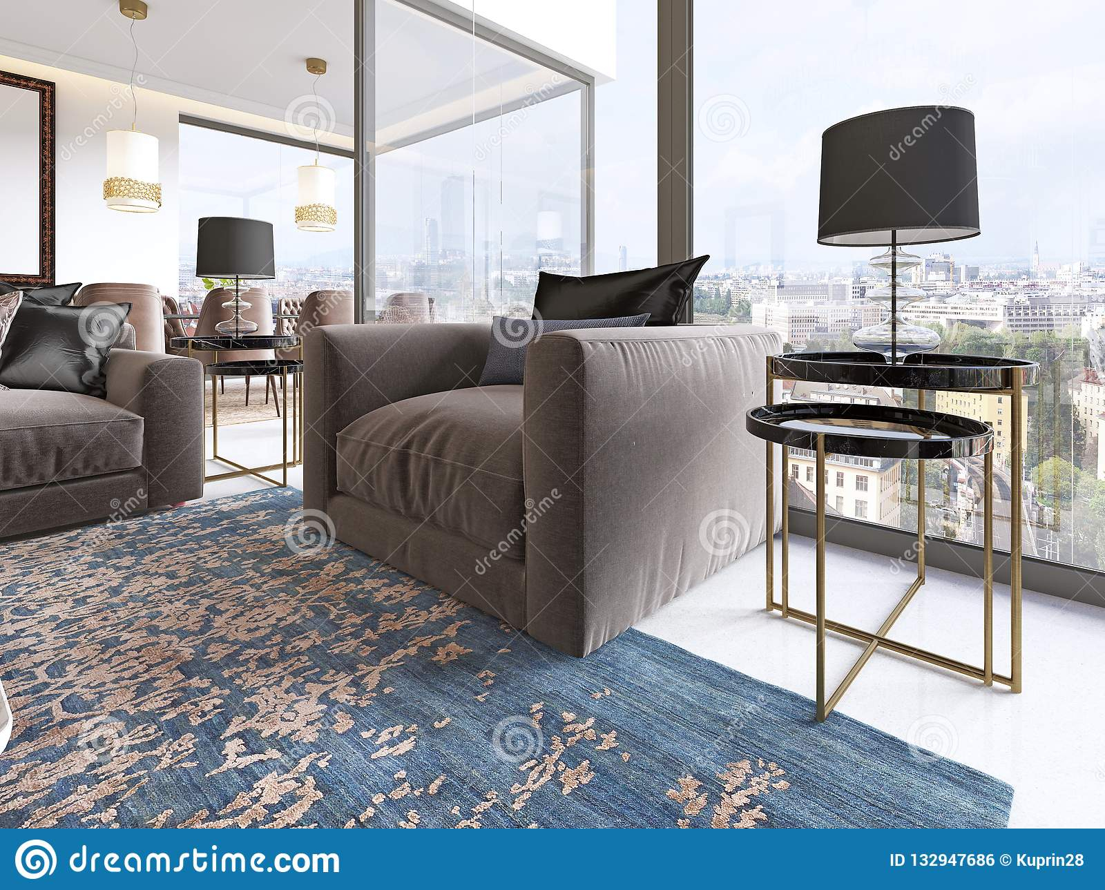 Luxurious Modern And Upholstered Armchair The Window With within size 1600 X 1289 Luxurious Modern And Upholstered Armchair The Window With within size 1600 X 1289
