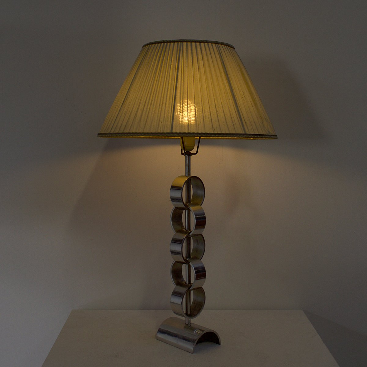 Mid Century Aluminum Table Lamp • Display Cabinet