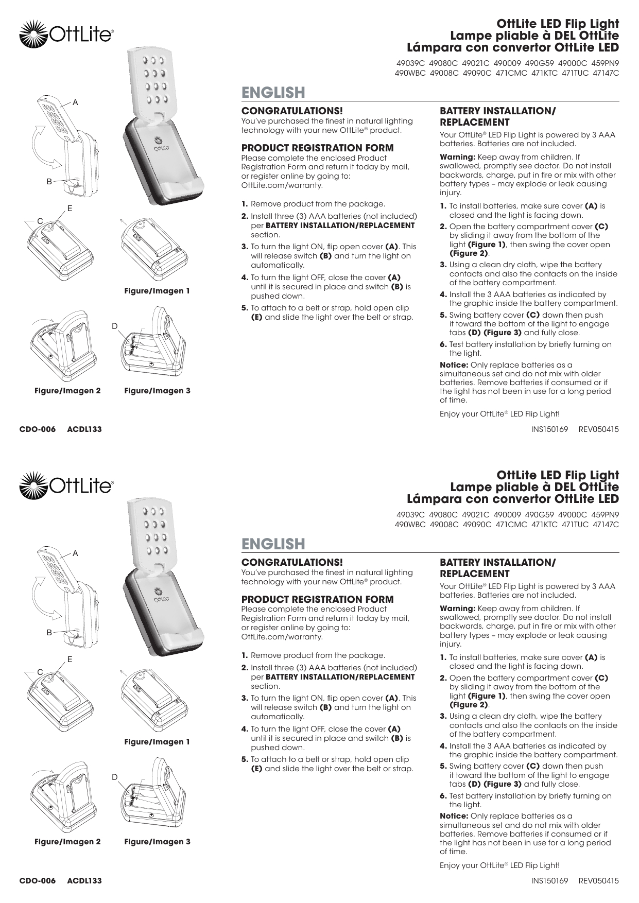 Ottlite Executive Led Desk Lamp Instruction Manual • Display Cabinet