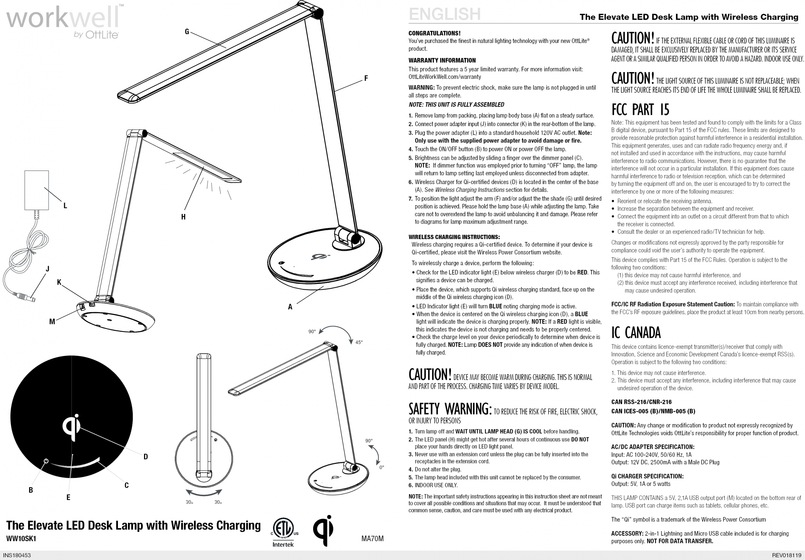 Ottlite Led Desk Lamp Manual • Display Cabinet