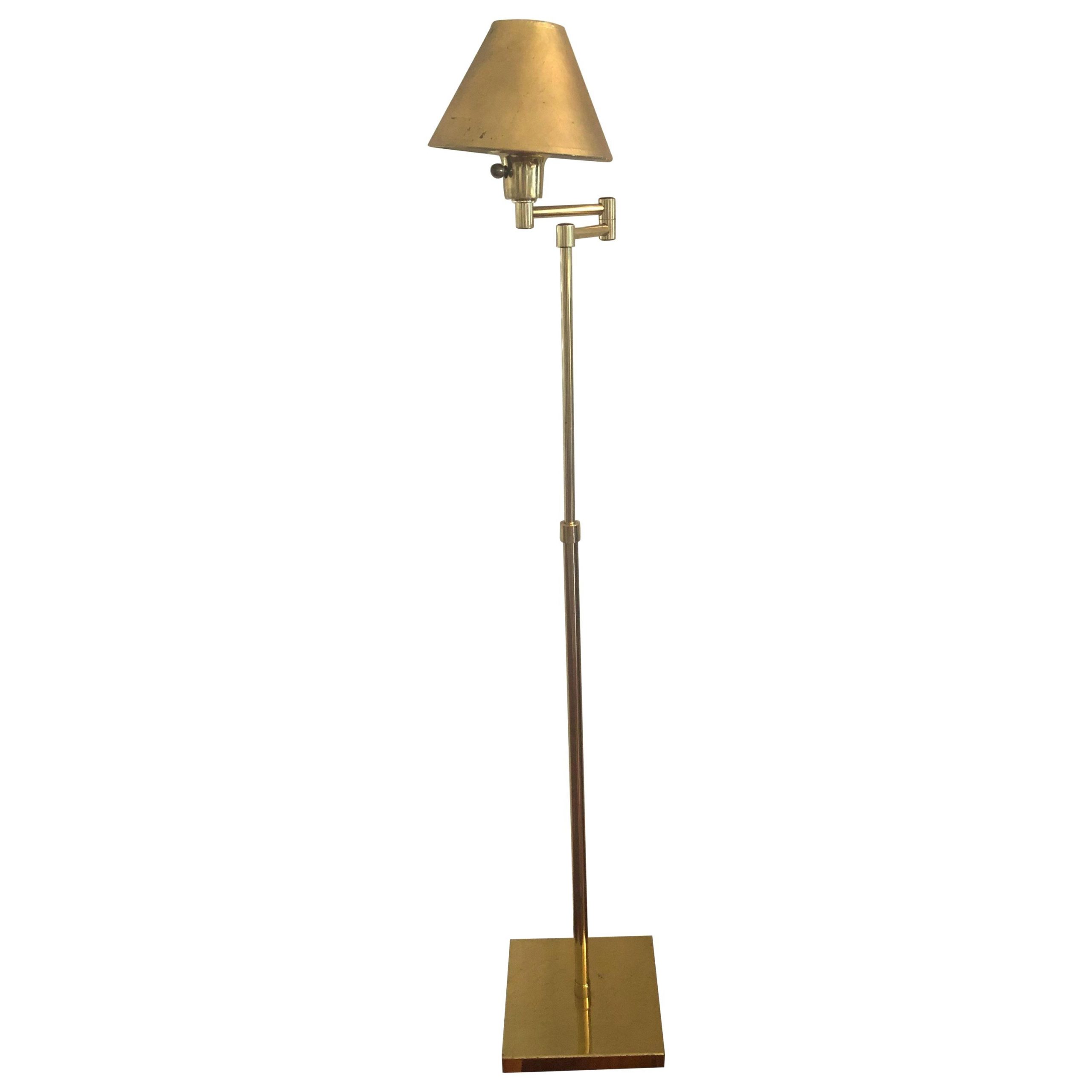 Swing Arm Brass Floor Lamp Nbablogs intended for proportions 3000 X 3000