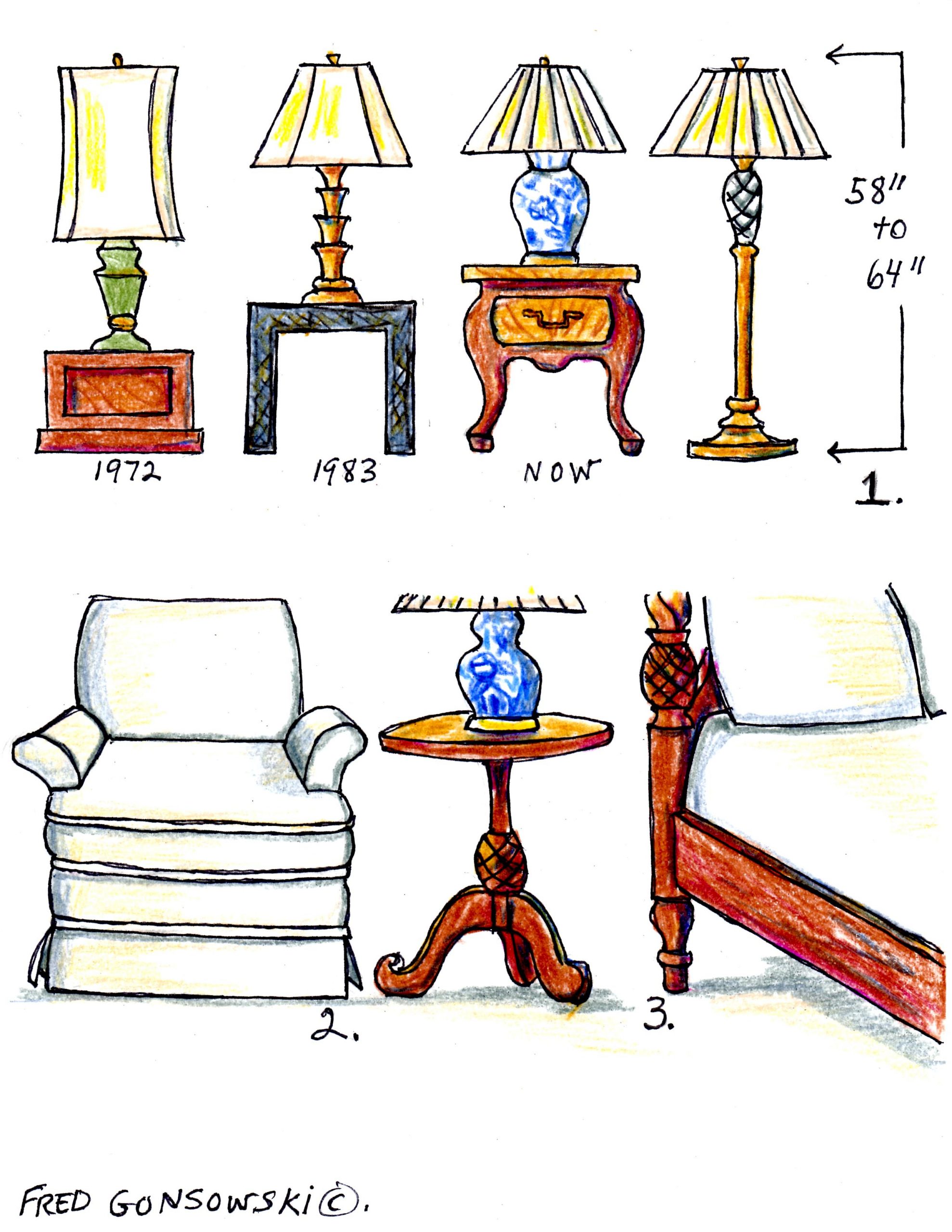 Side Table Lamp Ratio • Display Cabinet