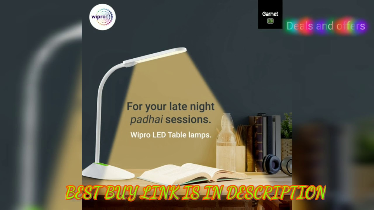 Wipro Garnet 6w Led Table Lamp 3 Grade Dimming Color Changingcool Day Lightneutral Whitewarm Wh with regard to measurements 1280 X 720