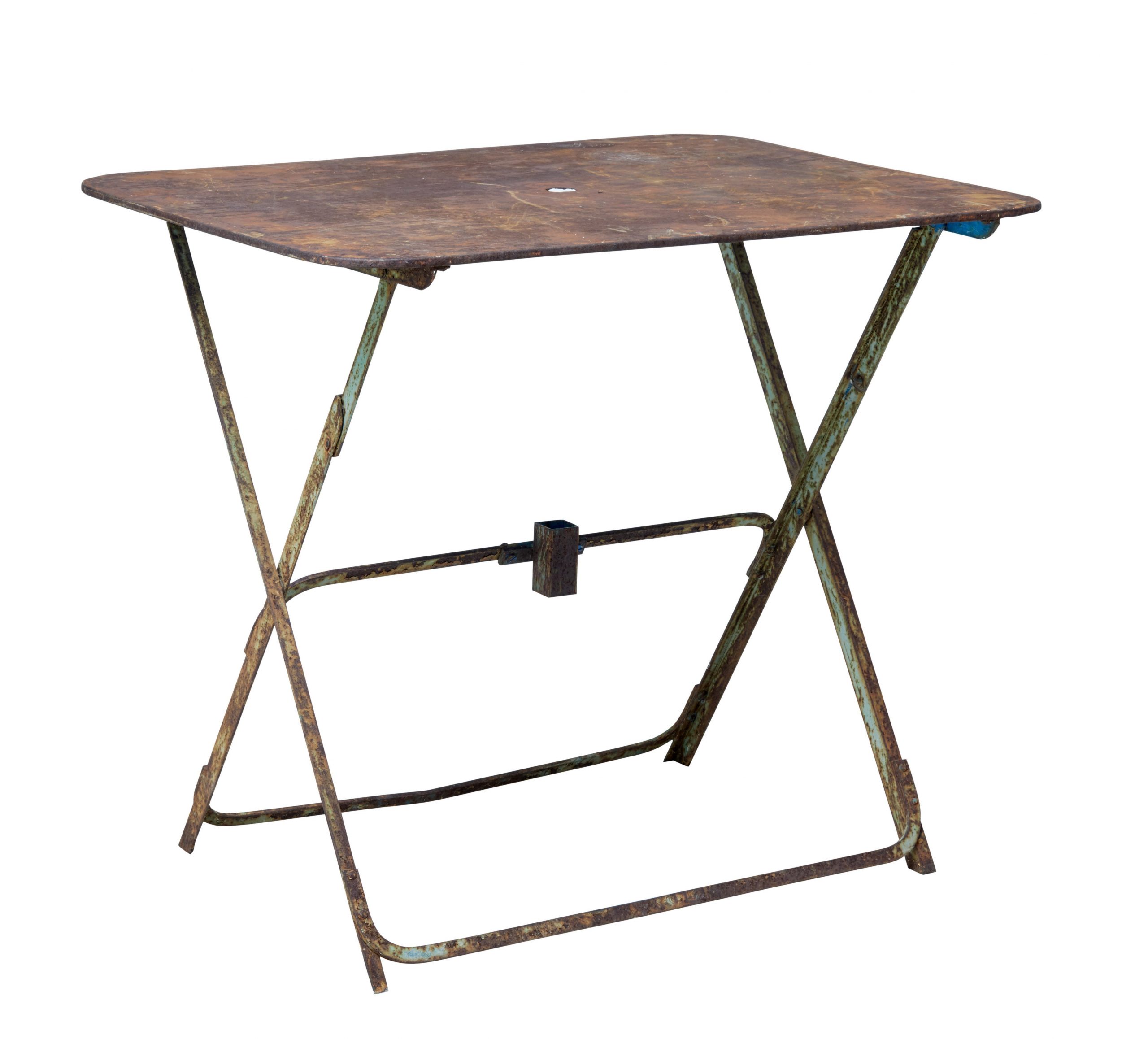 folding metal garden table