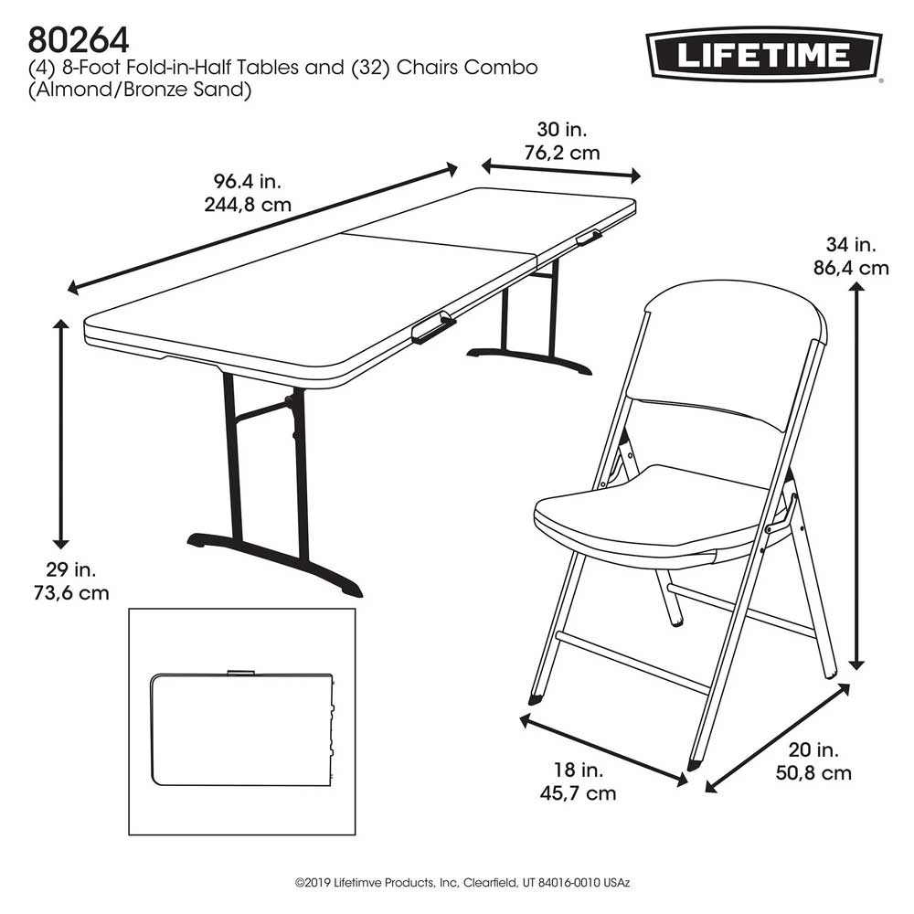 80624 Lifetime Almond 4 Folding 8 Tables 32 Folding Chairs Package intended for sizing 1000 X 1000 80624 Lifetime Almond 4 Folding 8 Tables 32 Folding Chairs Package intended for sizing 1000 X 1000