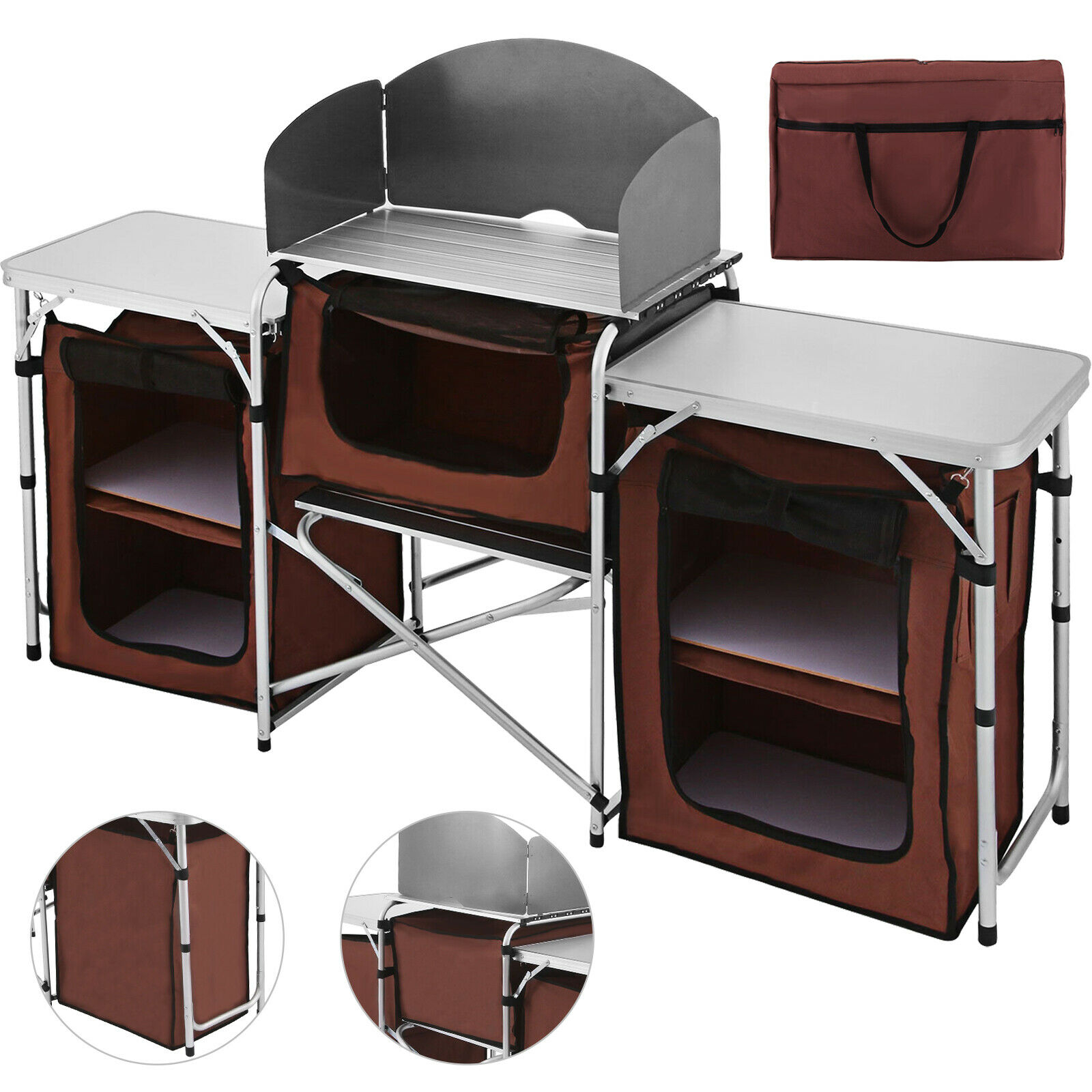 Aluminium Super Light Camping Kitchen With Sink Bowl In Carry Bag Caravan throughout measurements 1600 X 1600 Aluminium Super Light Camping Kitchen With Sink Bowl In Carry Bag Caravan throughout measurements 1600 X 1600