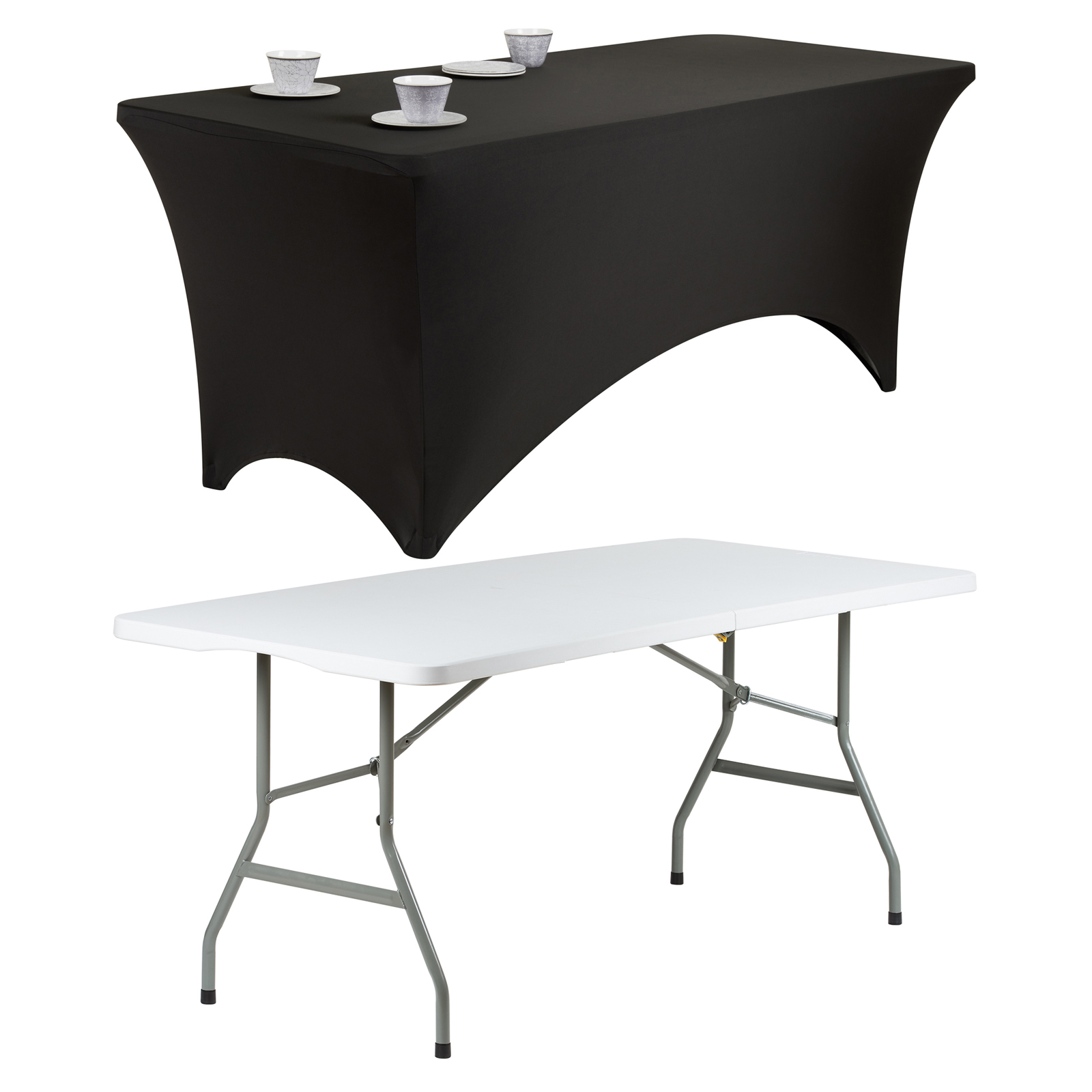 Fitted Tablecloth For 6 Foot Folding Table • Display Cabinet