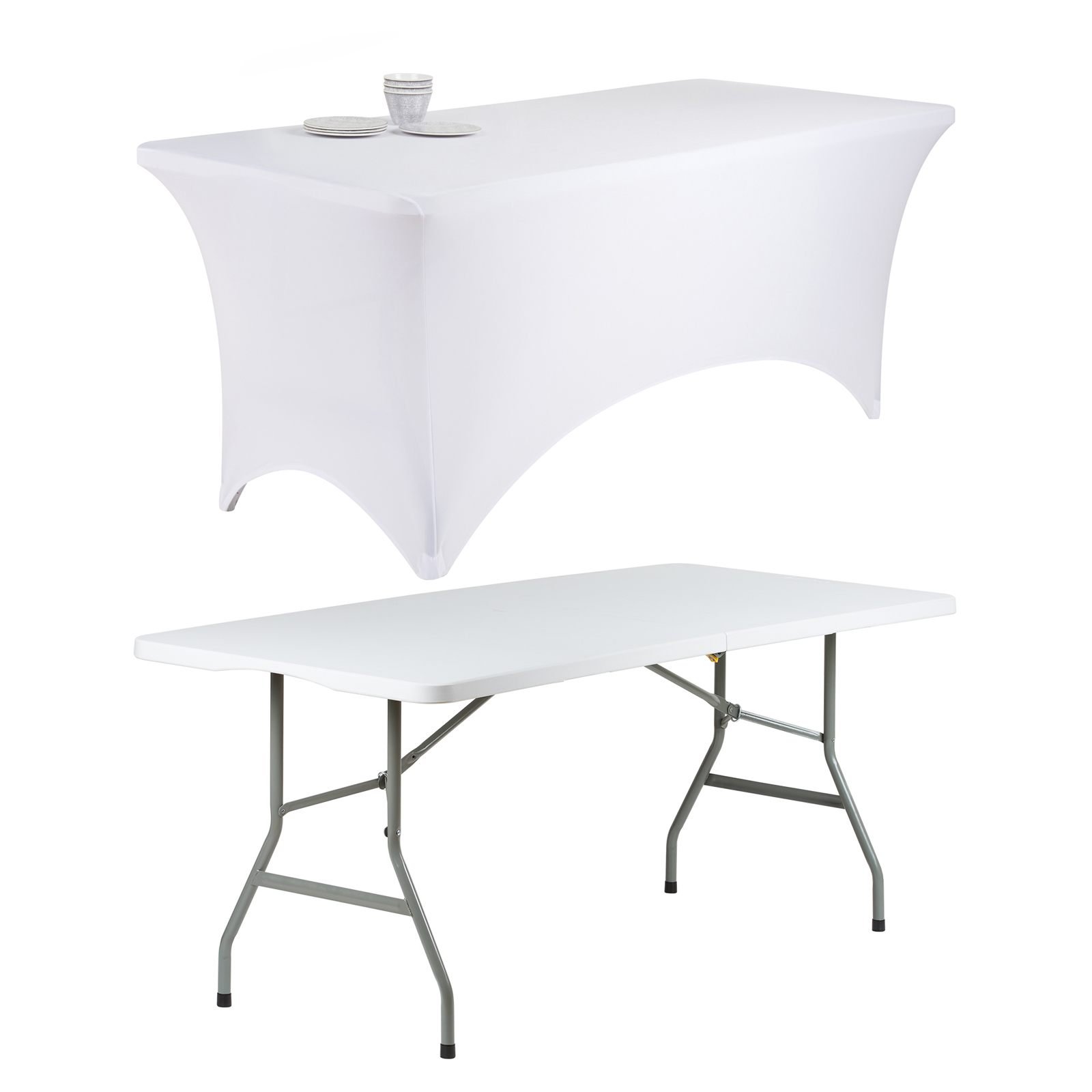 Tablecloth For 6 Foot Folding Table • Display Cabinet