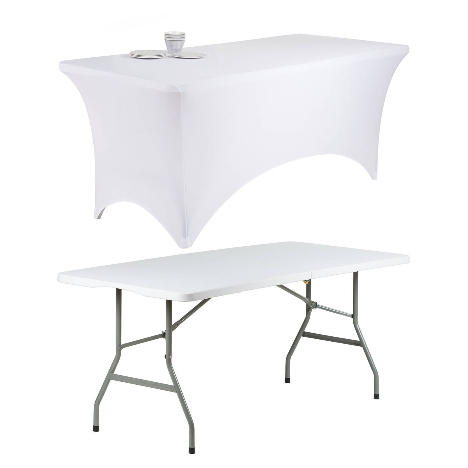 Fitted Tablecloth For 6 Foot Folding Table • Display Cabinet