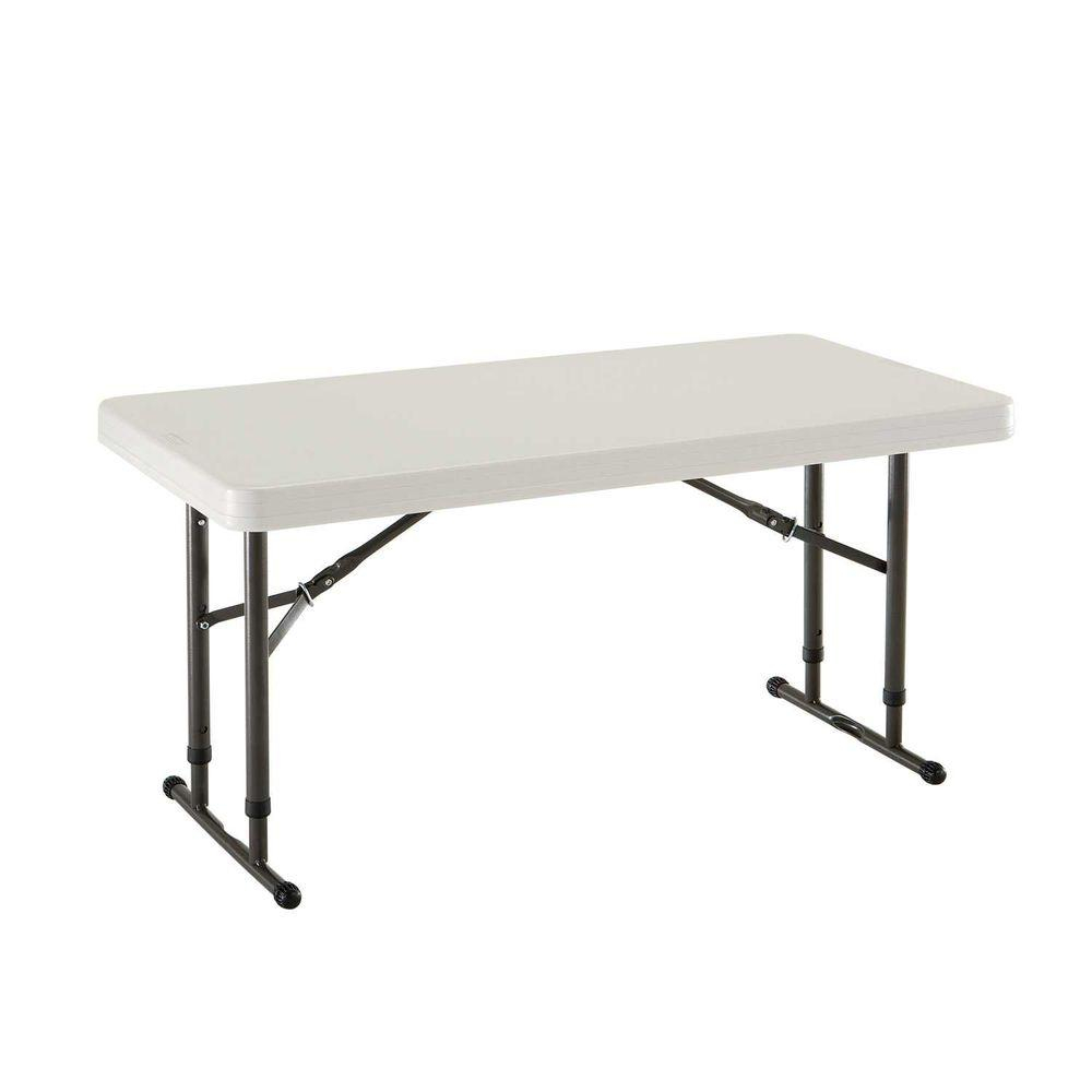 Lifetime 48 In Almond Plastic Adjustable Height Folding High Top Table pertaining to sizing 1000 X 1000 Lifetime 48 In Almond Plastic Adjustable Height Folding High Top Table pertaining to sizing 1000 X 1000