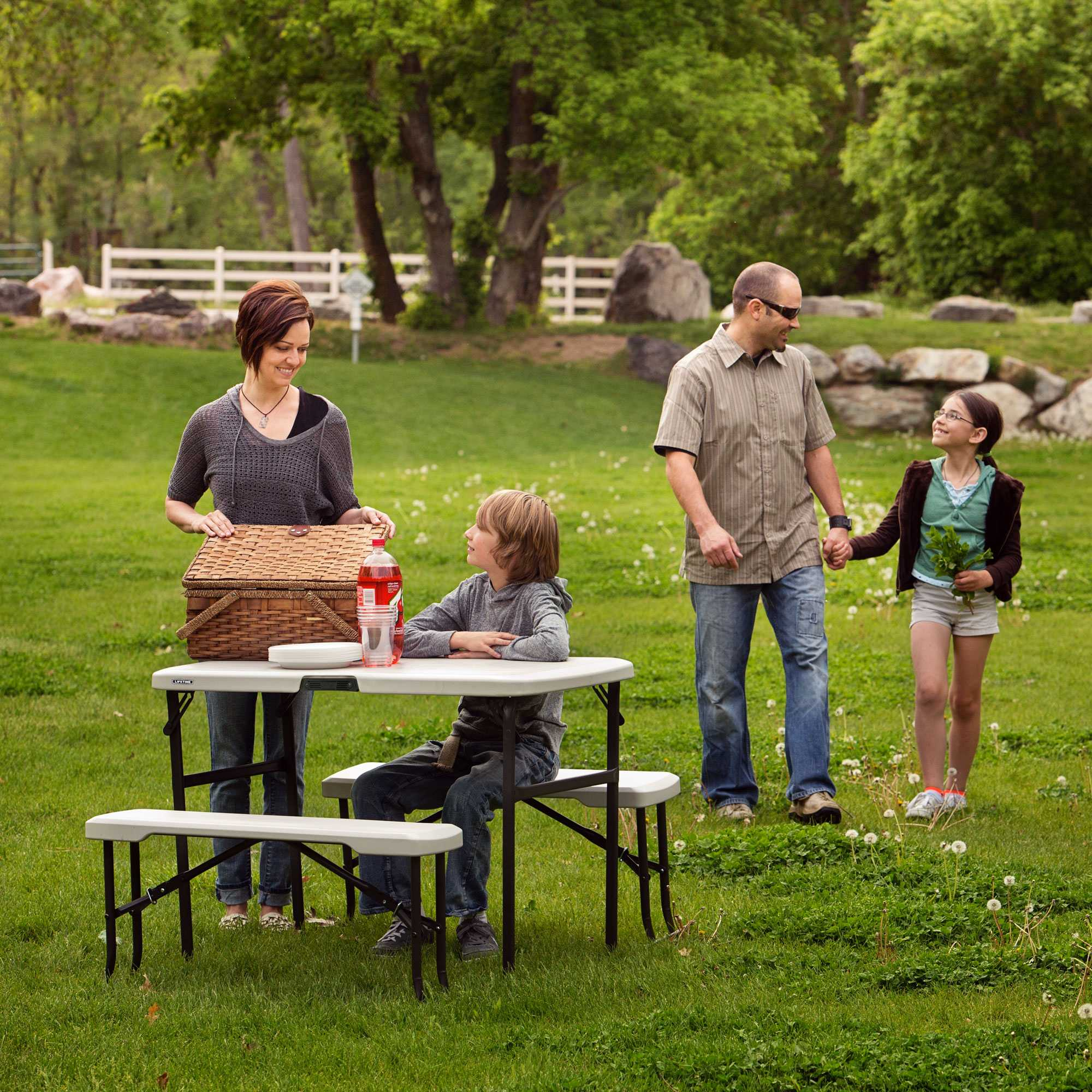 Lifetime Folding Picnic Table With Benches 80373 • Display Cabinet