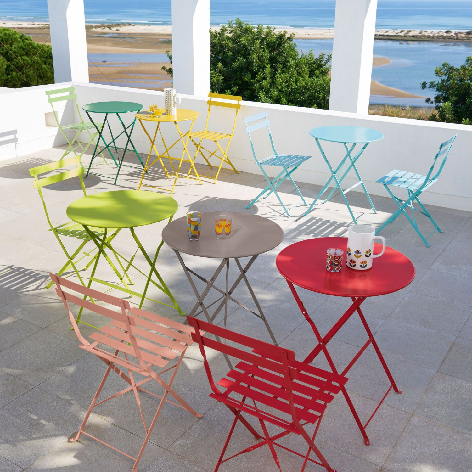 Metal Folding Garden Table In Taupe D 58cm Garden Table regarding sizing 1500 X 1500 Metal Folding Garden Table In Taupe D 58cm Garden Table regarding sizing 1500 X 1500