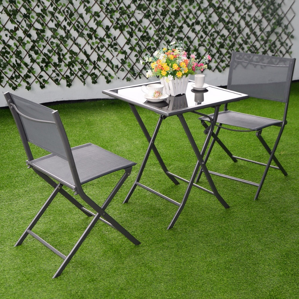 Garden Furniture Folding Table And Chairs • Display Cabinet